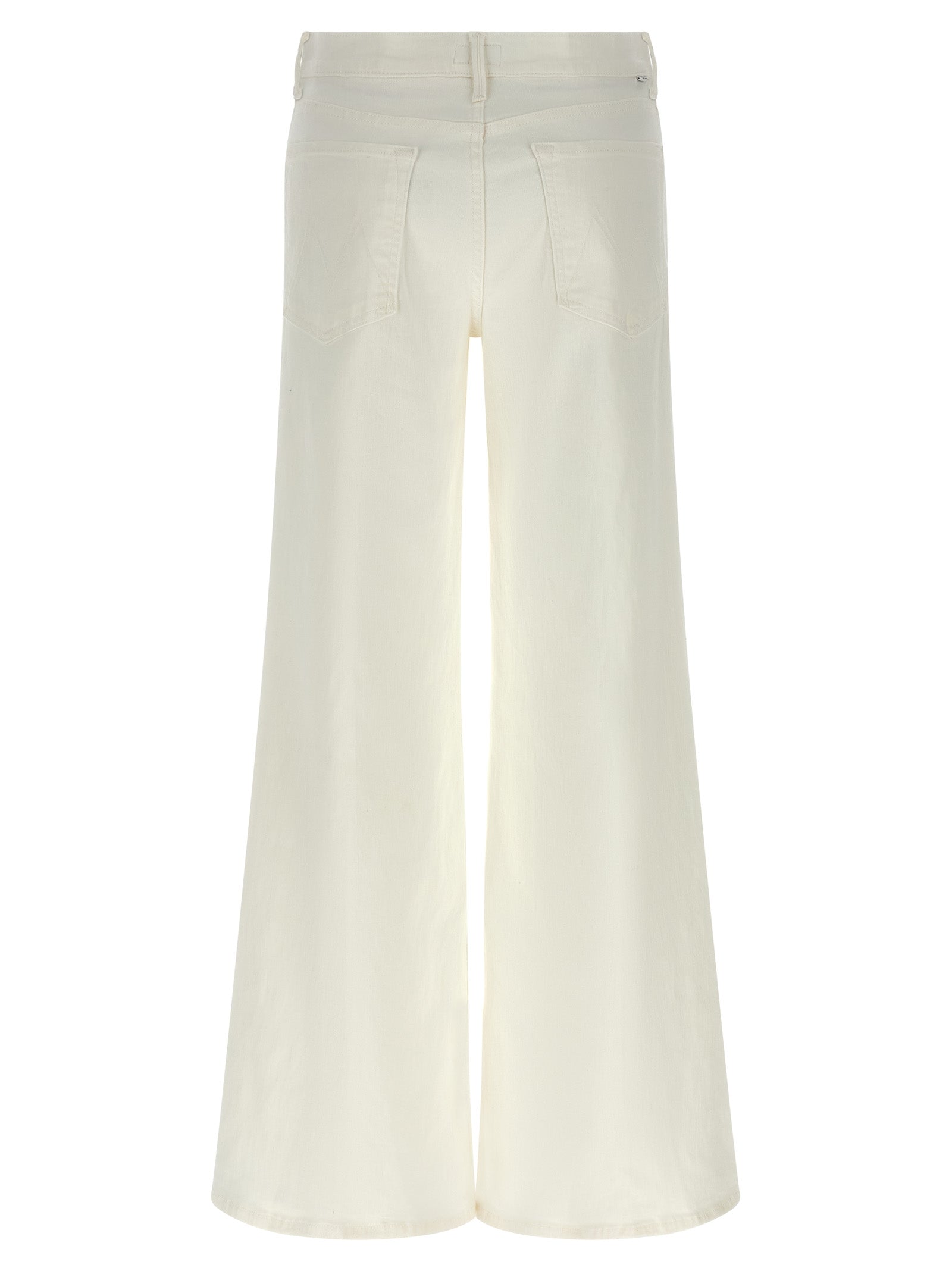 White Cotton Flared Jeans