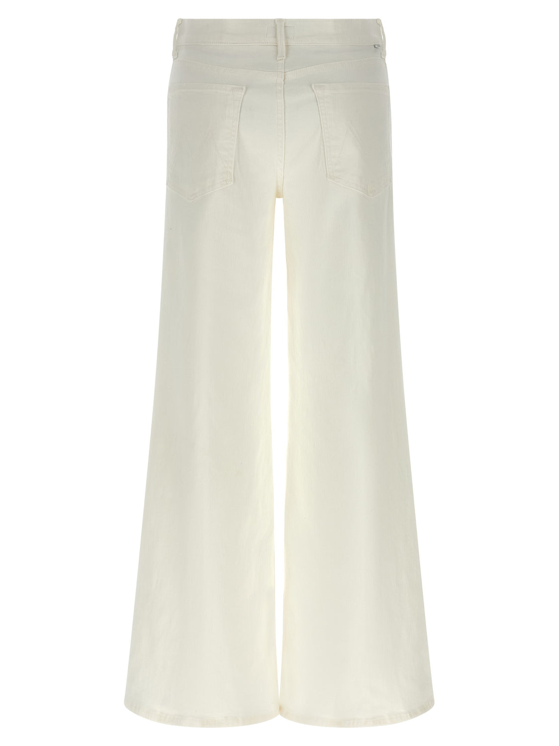 White Cotton Flared Jeans