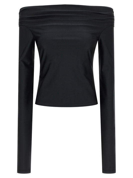 Black Polyamide Tank Tops