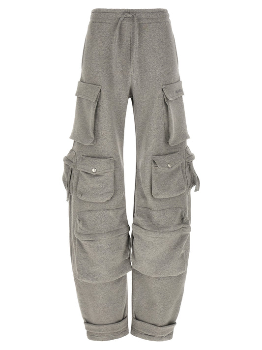 Gray Cotton Cargo Pants