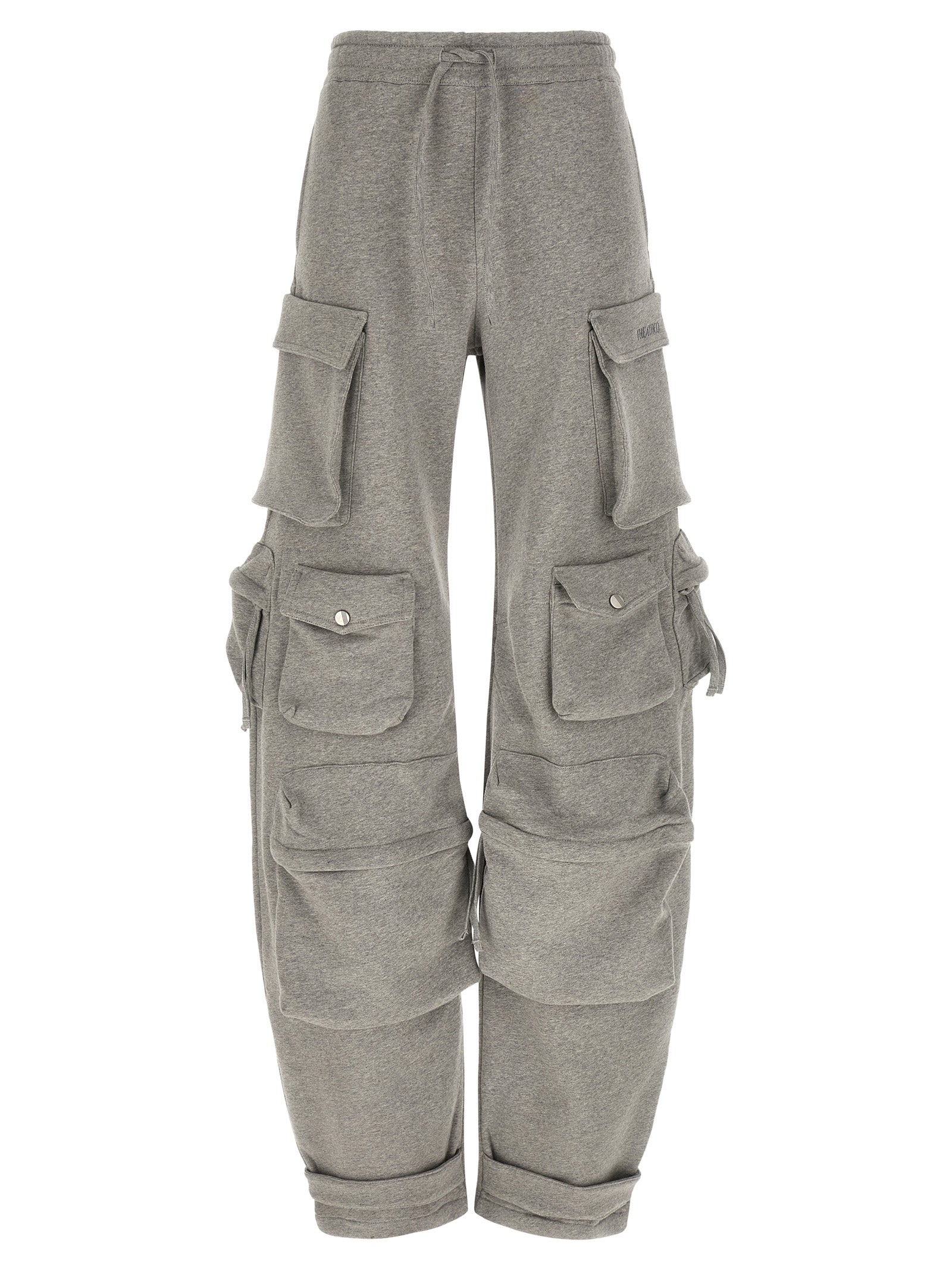 Gray Cotton Cargo Pants