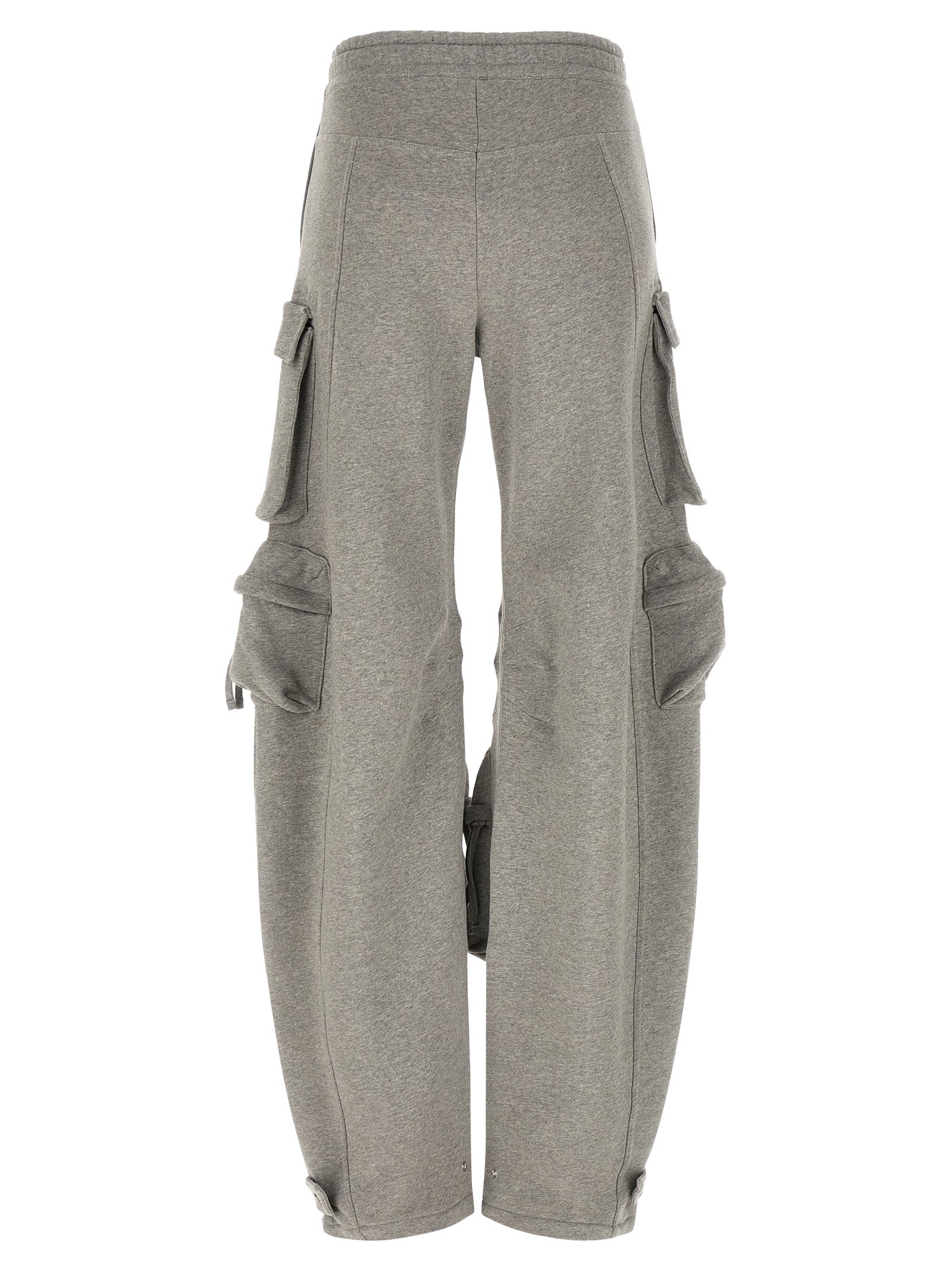 Gray Cotton Cargo Pants