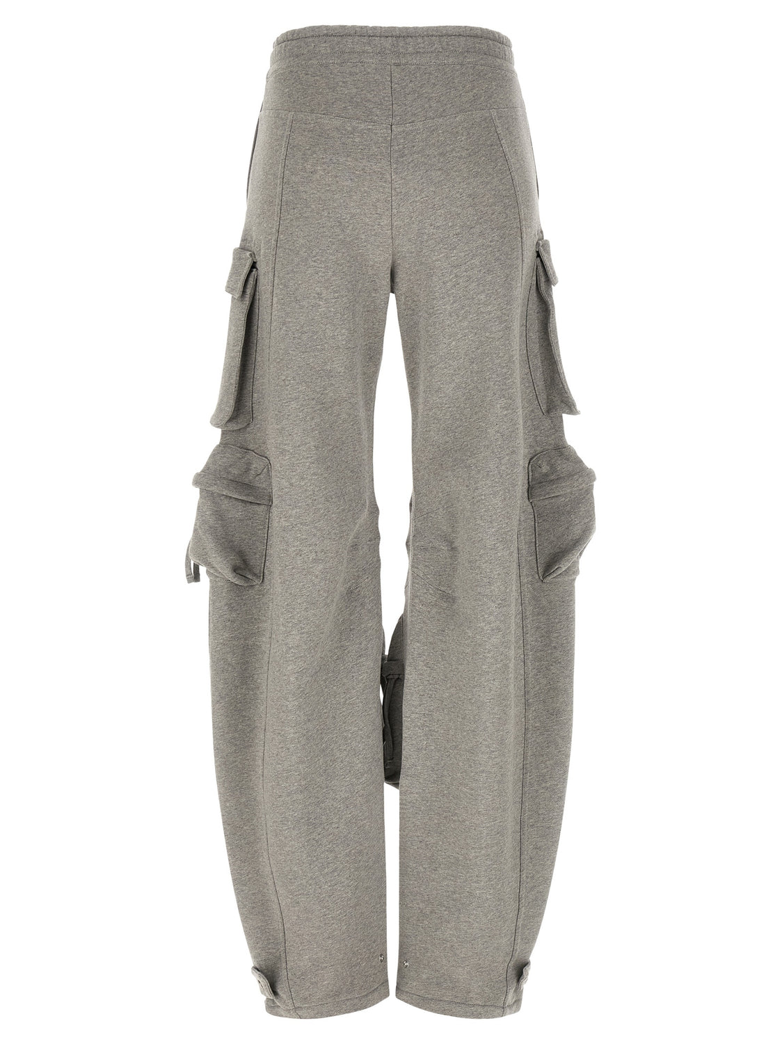 Gray Cotton Cargo Pants