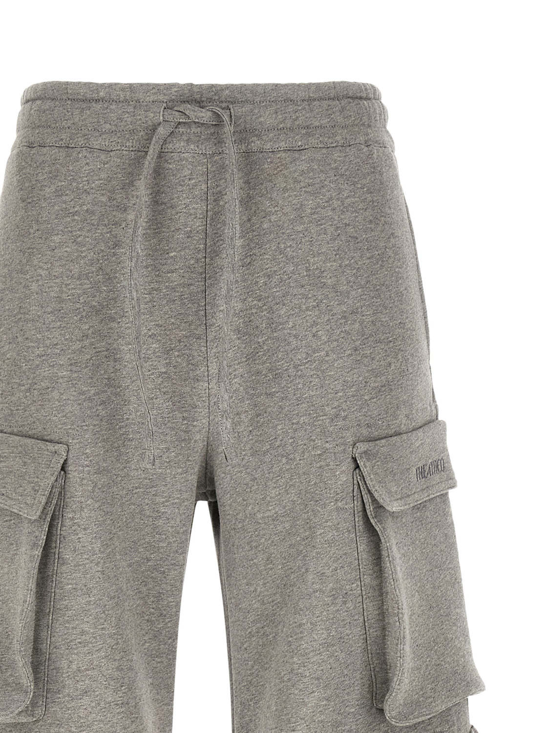 Gray Cotton Cargo Pants