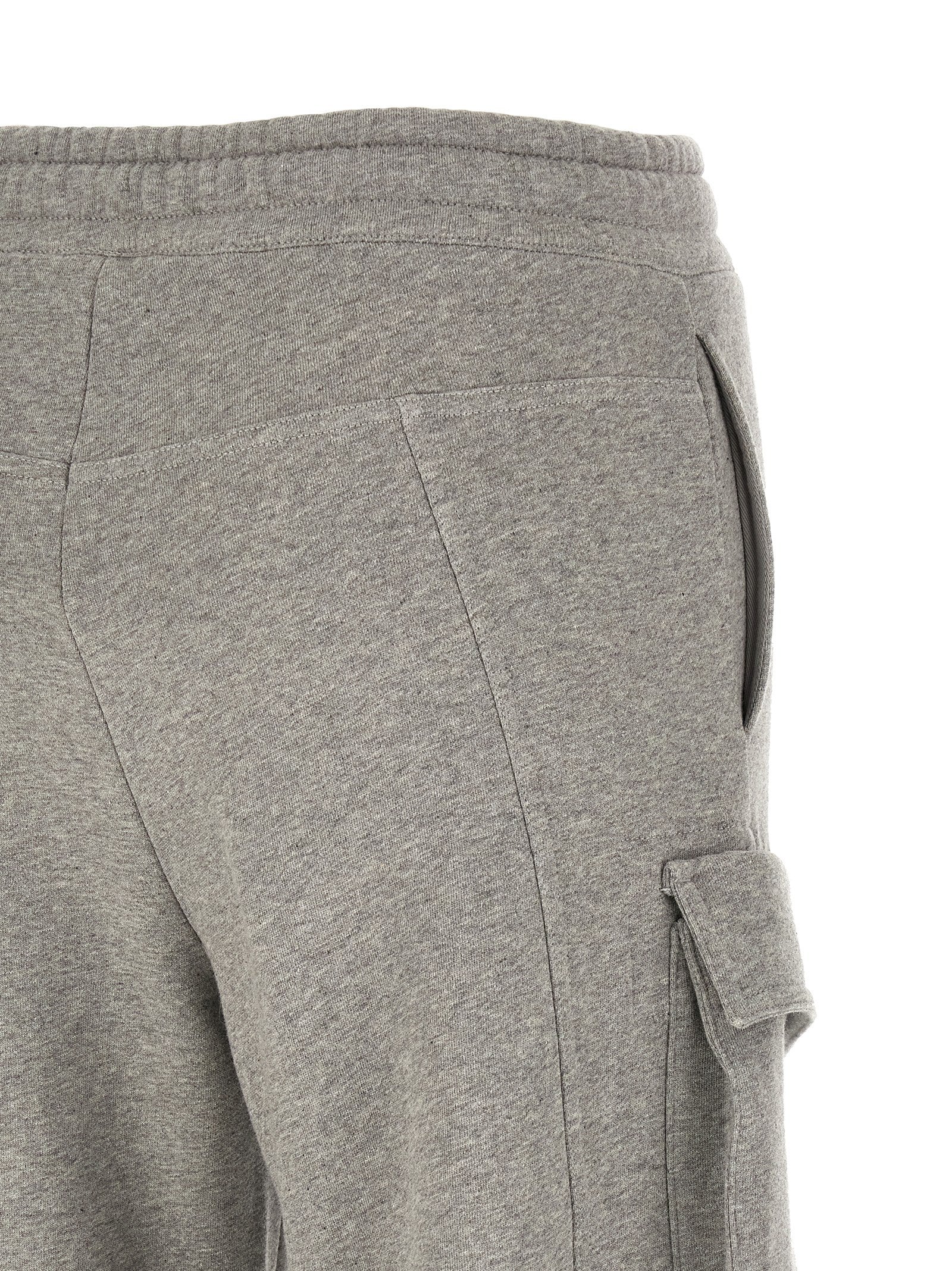 Gray Cotton Cargo Pants