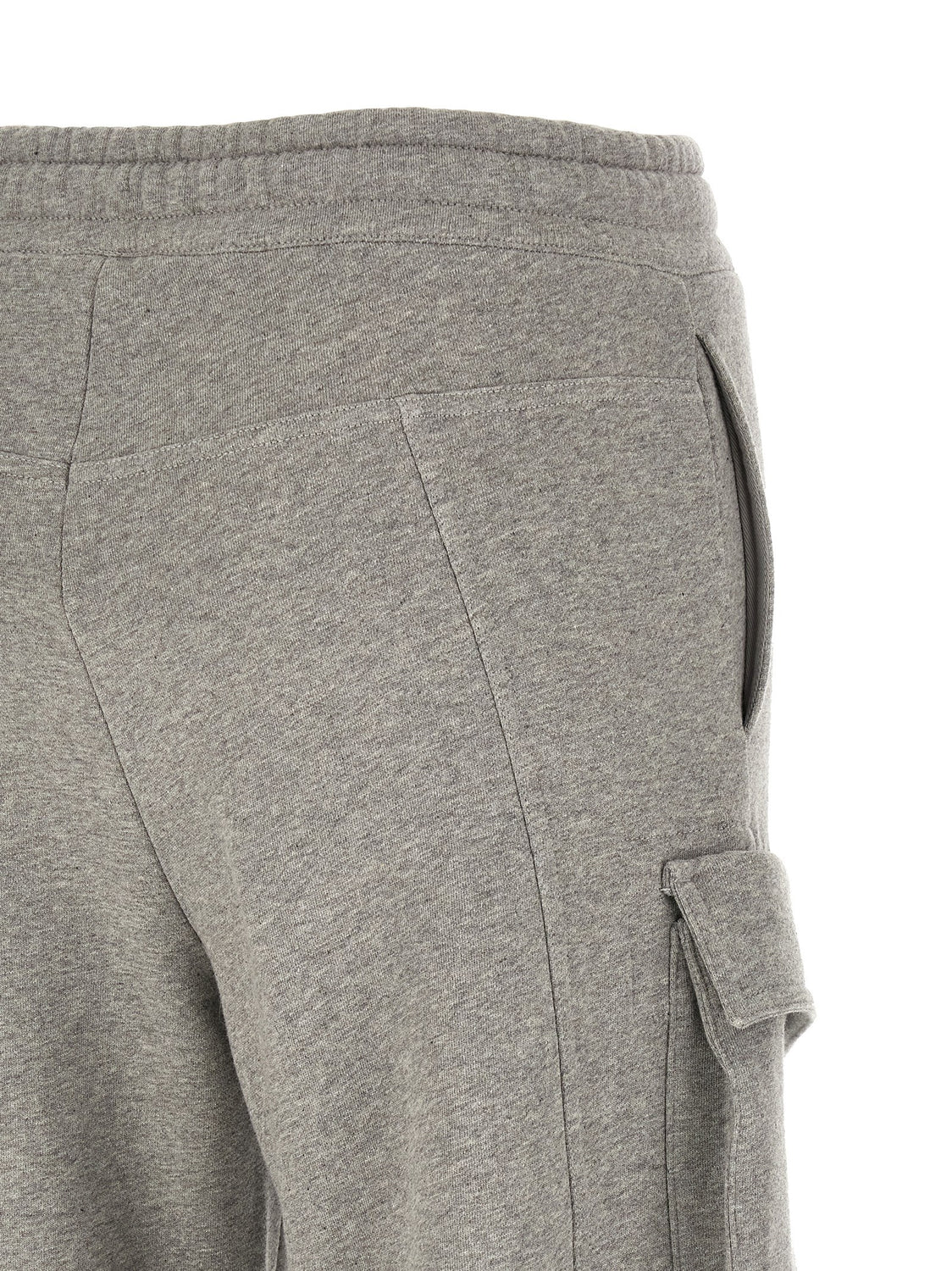 Gray Cotton Cargo Pants