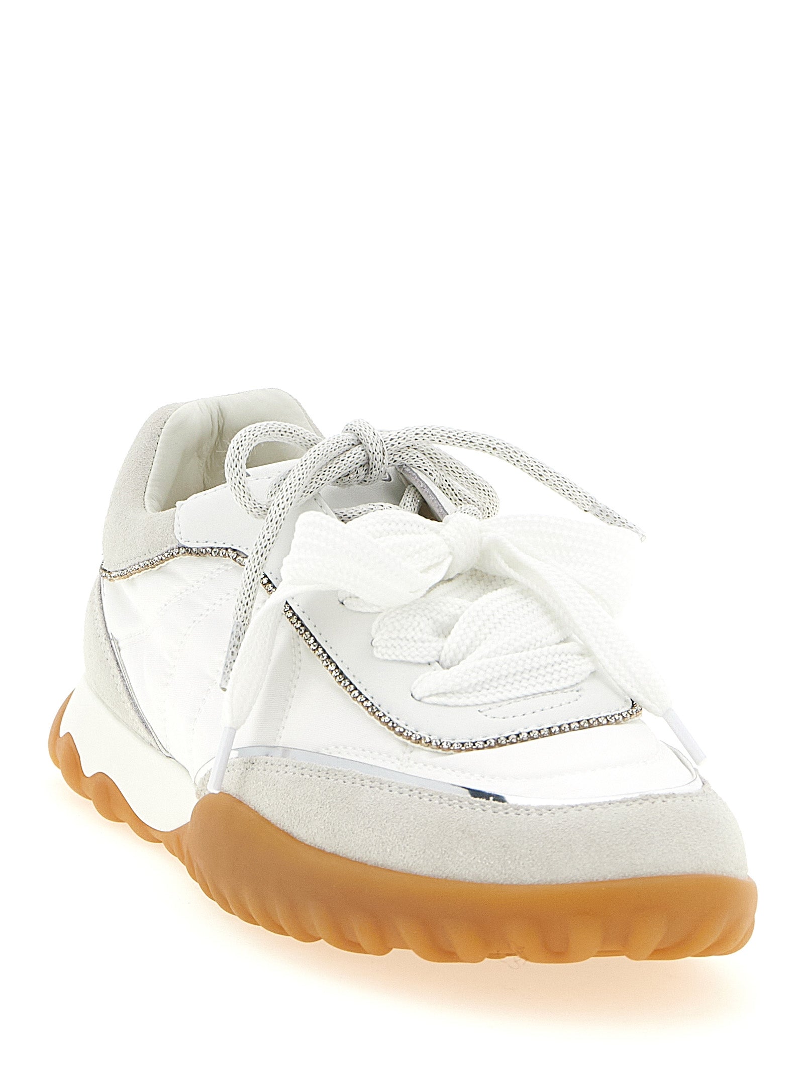 White Calfskin Athletic Sneakers