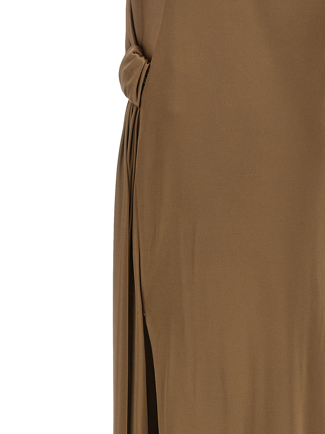 Beige Viscose Long Dress