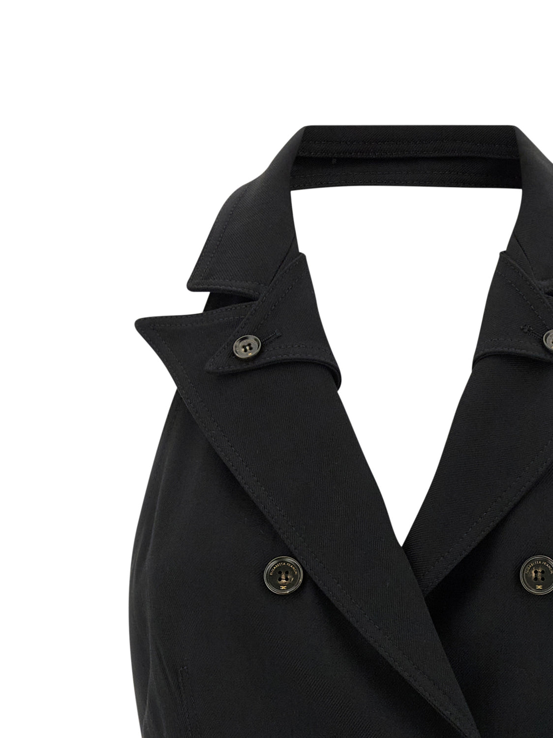 Black Viscose Short Dress