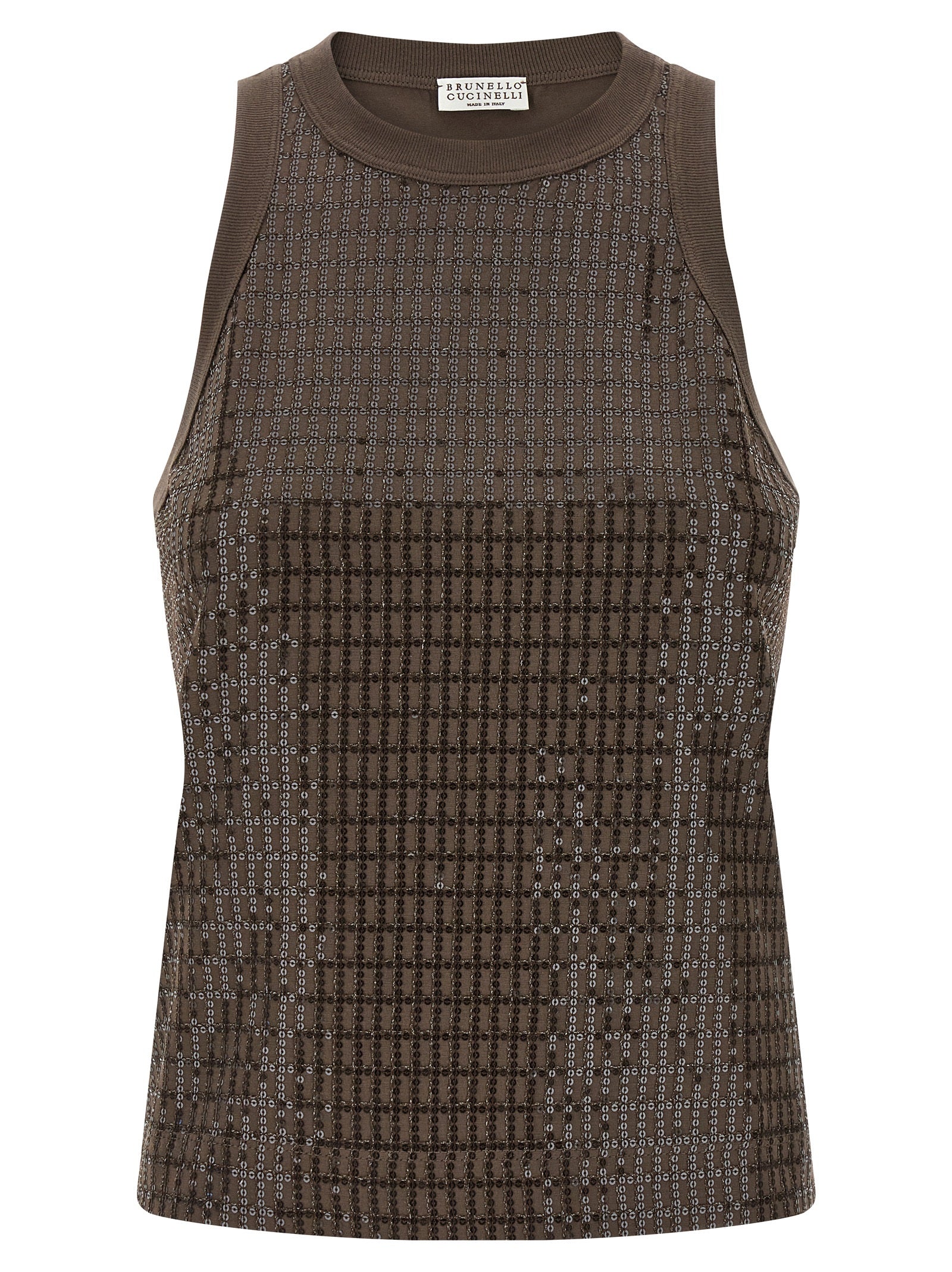Brown Cotton Tank Tops