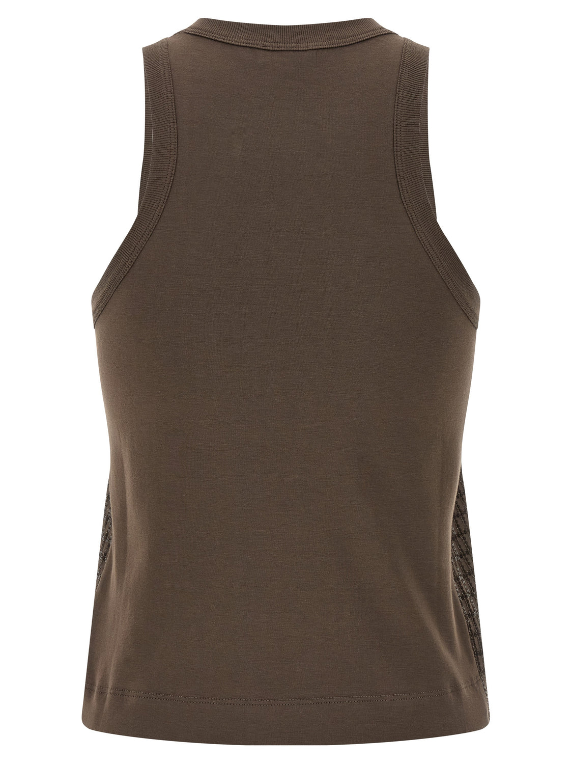 Brown Cotton Tank Tops