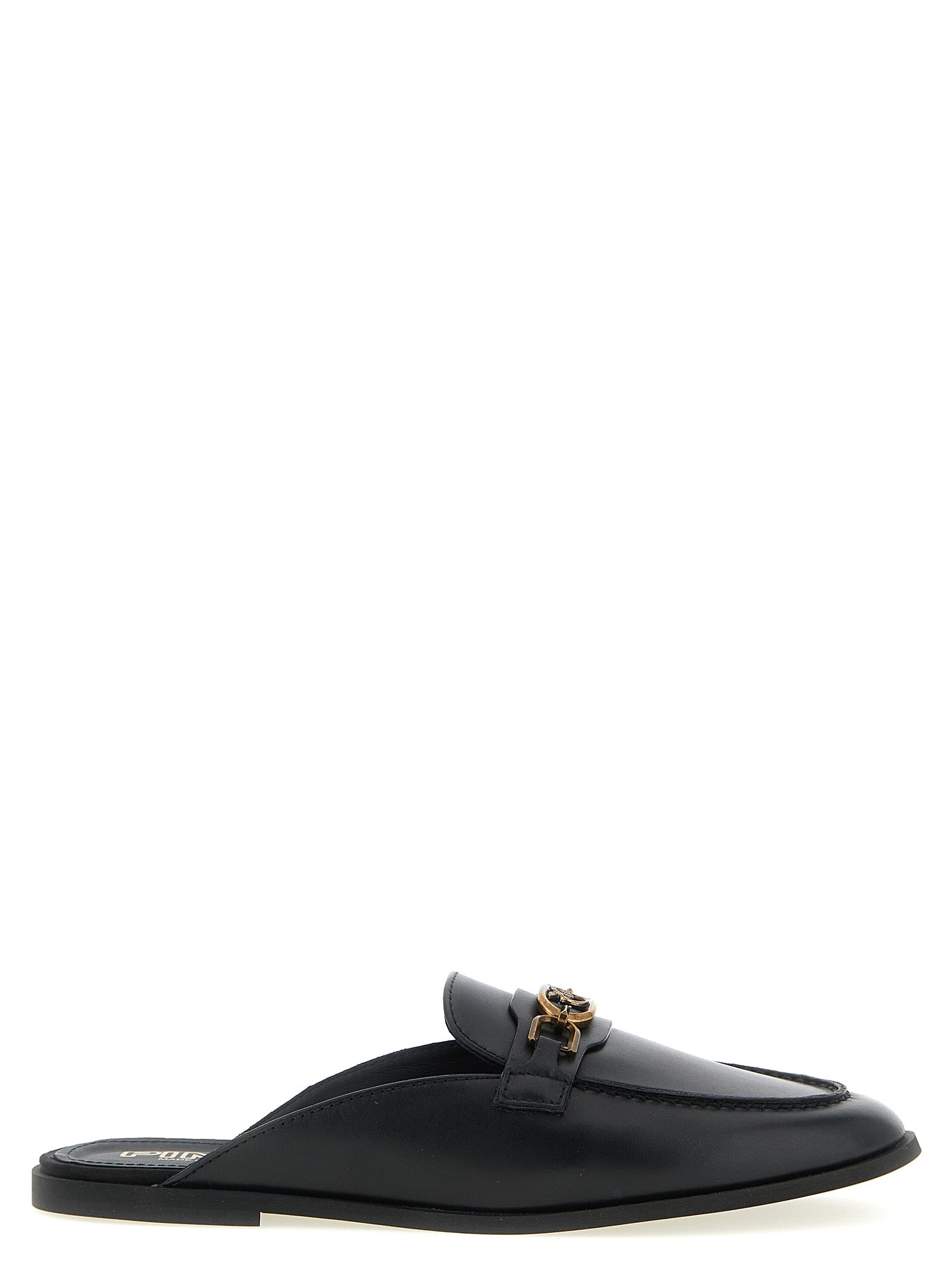 Black Calfskin Slides