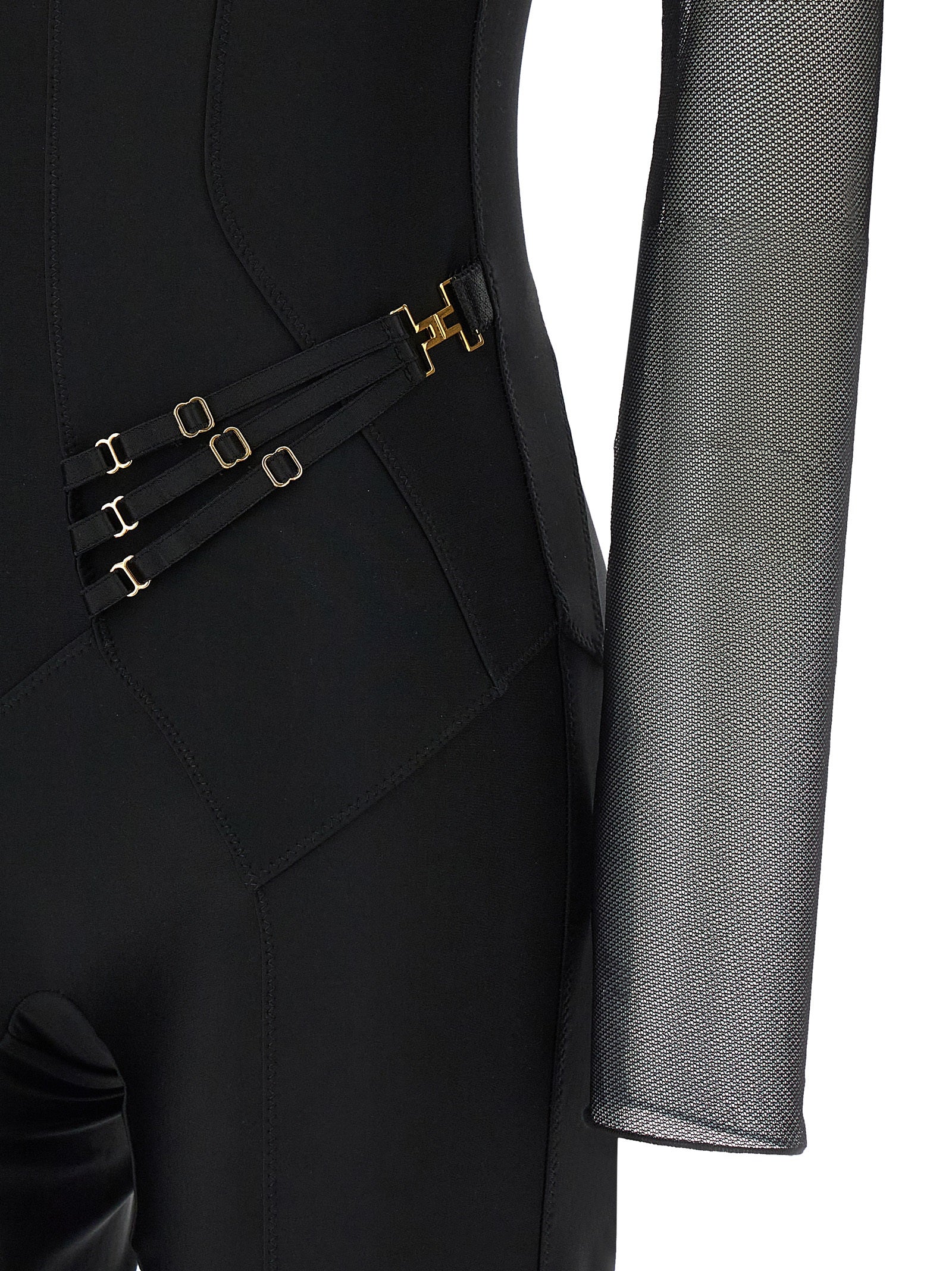 Black Polyamide Jumpsuit