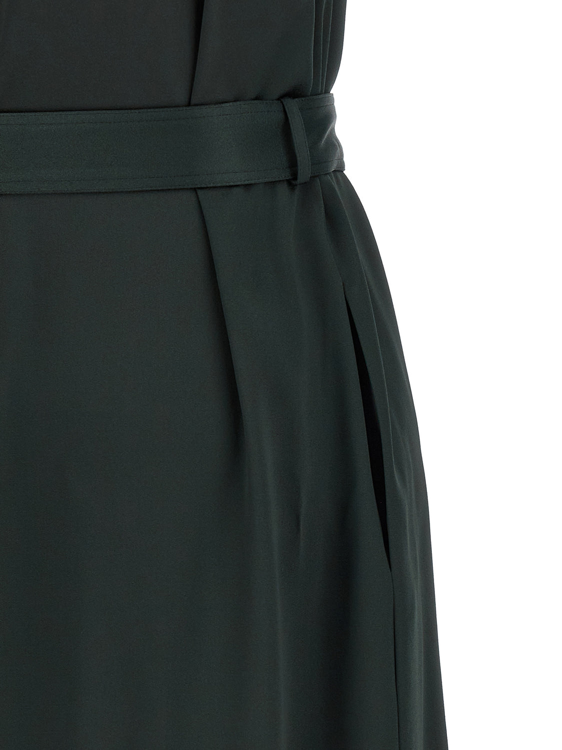 Bicolor Acetate Long Dress