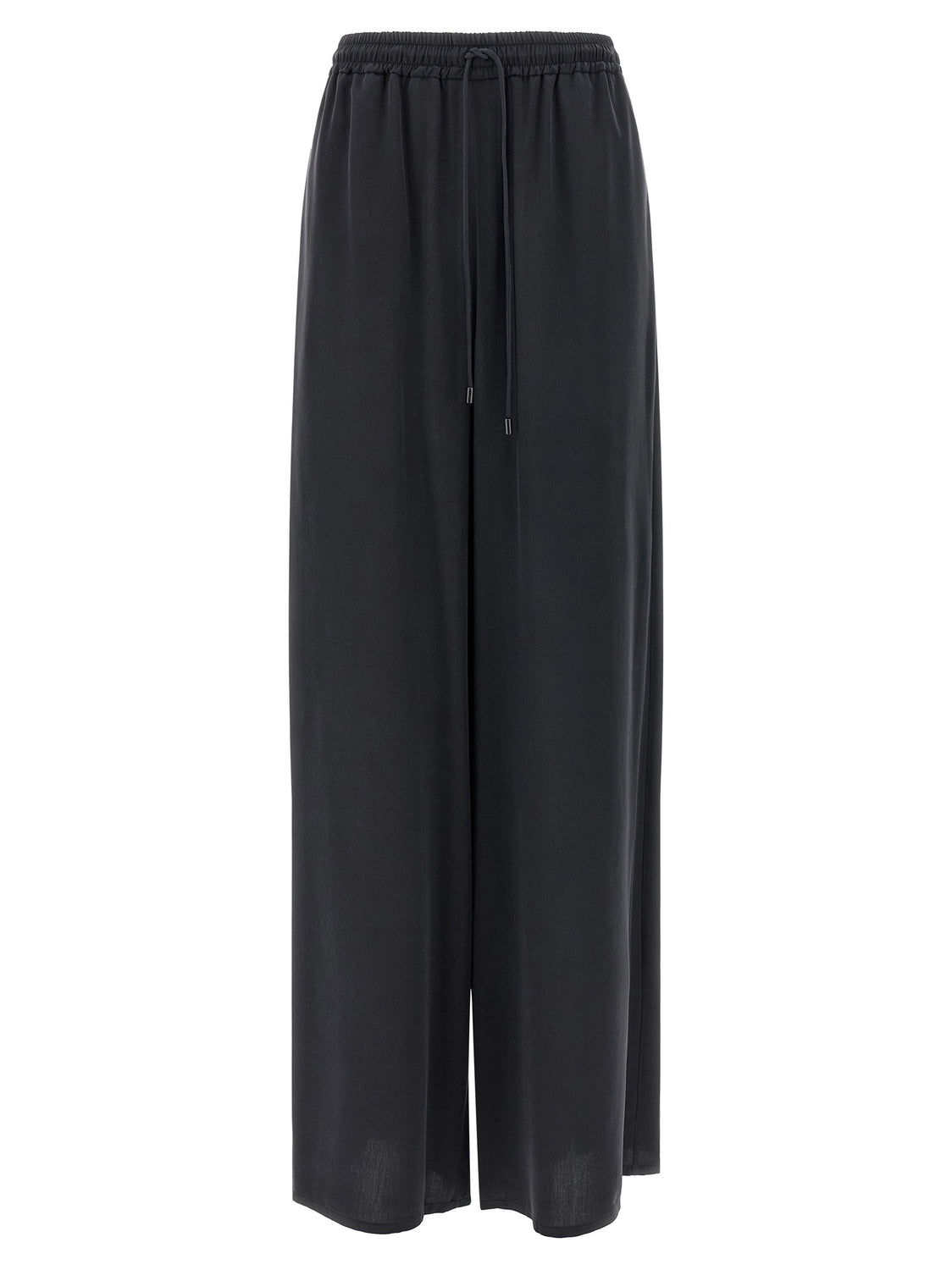 Blue Silk Casual Pants