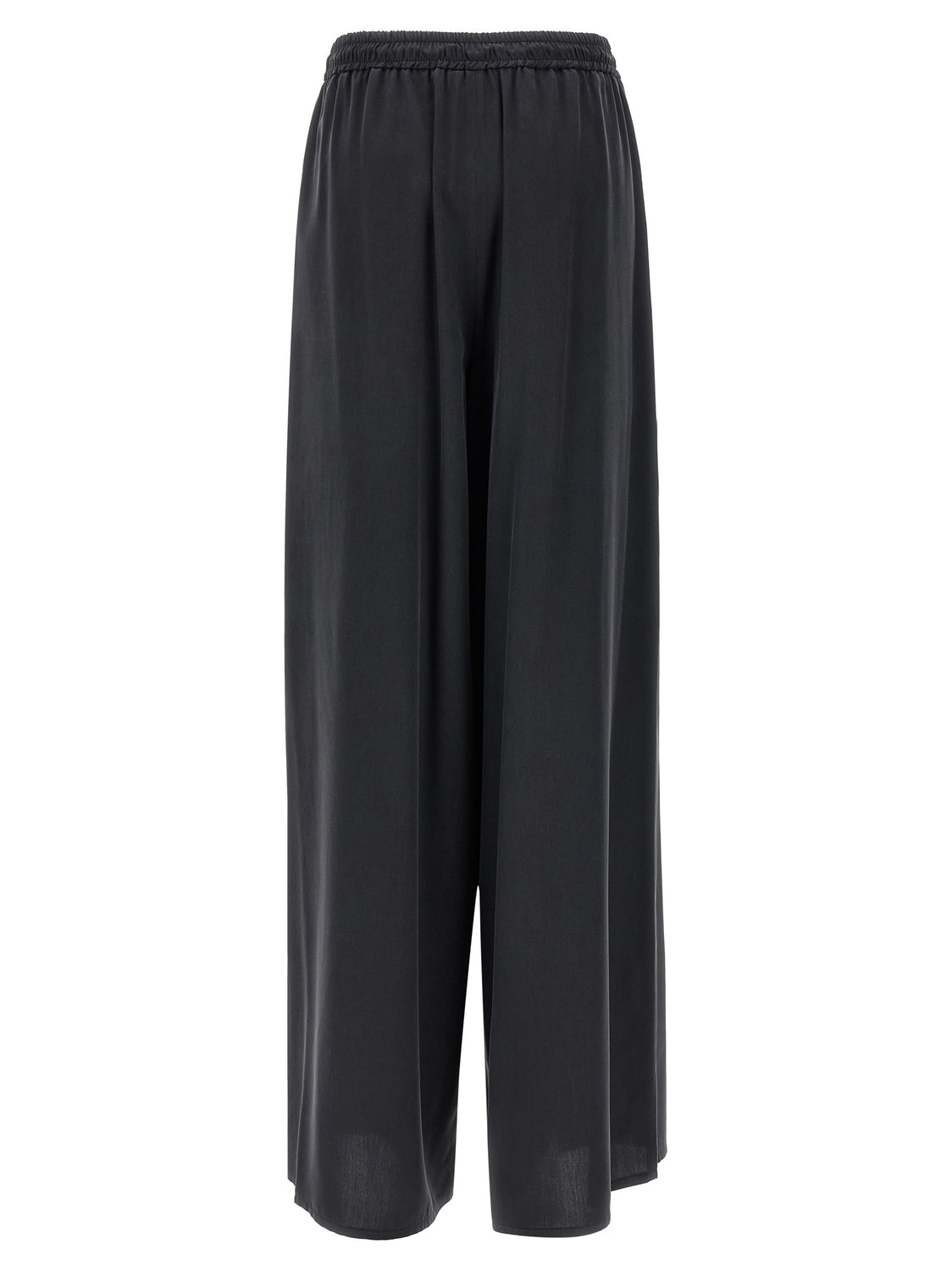 Blue Silk Casual Pants