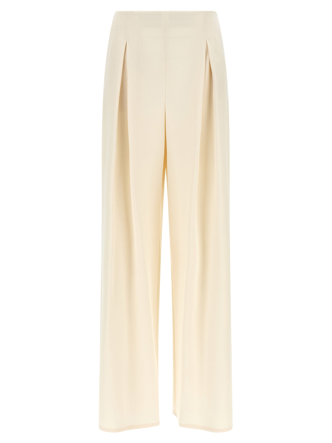 White Silk Casual Pants