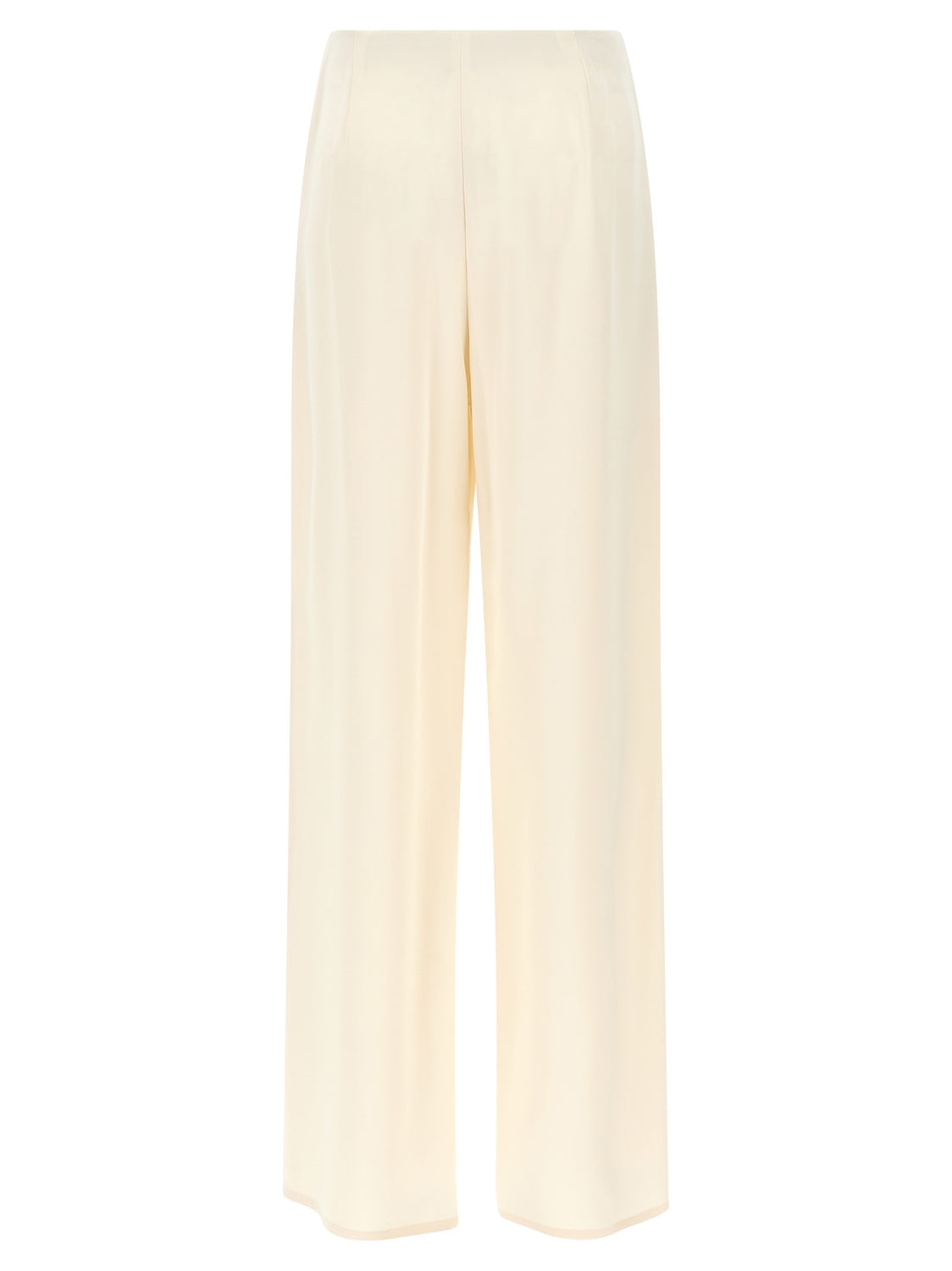 White Silk Casual Pants