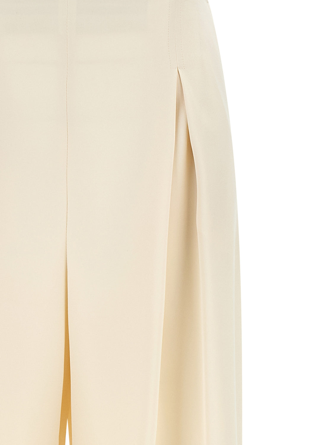 White Silk Casual Pants