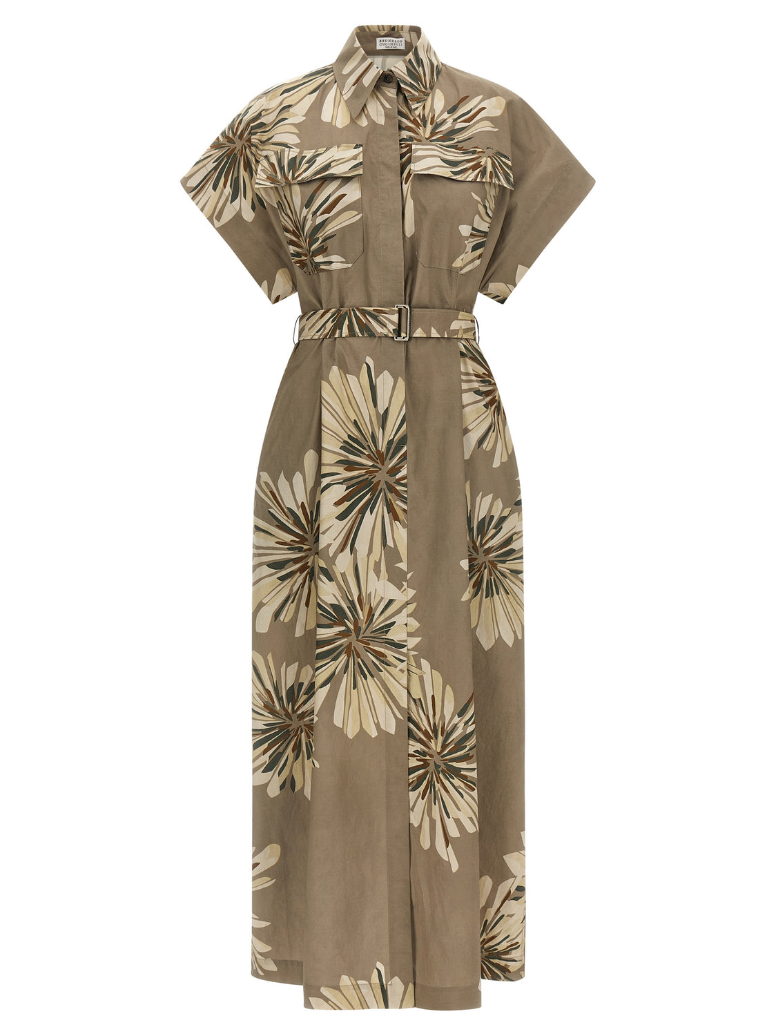 Bicolor Cotton Long Dress