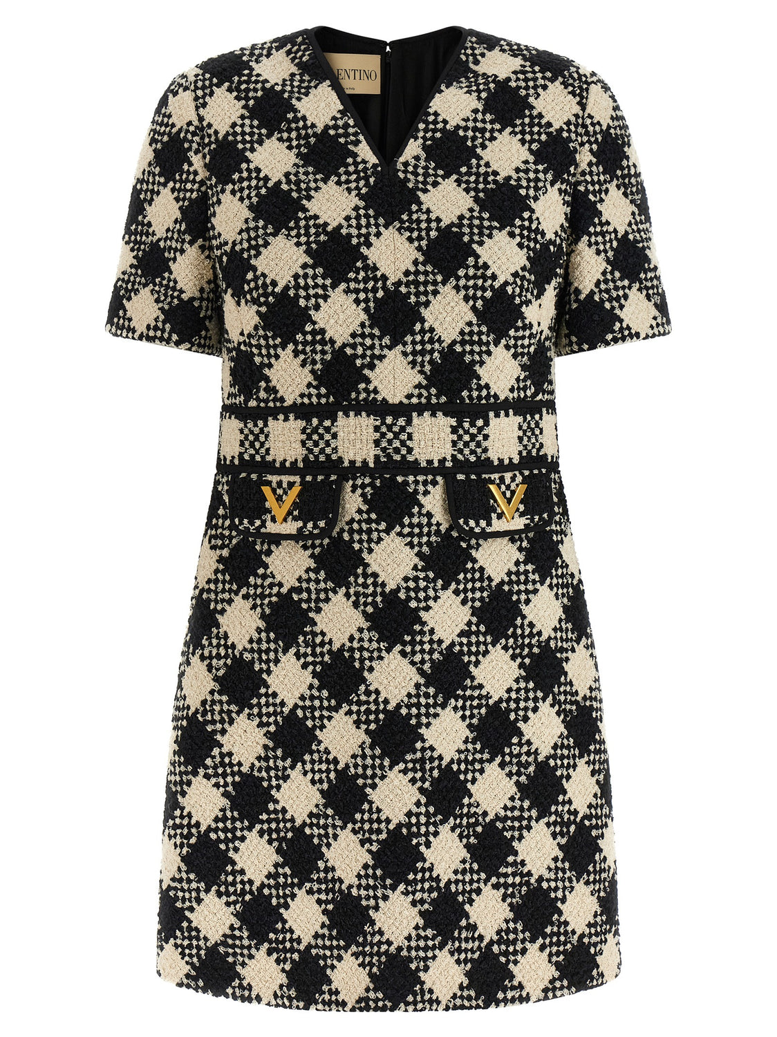 Bicolor Cotton Short Dress