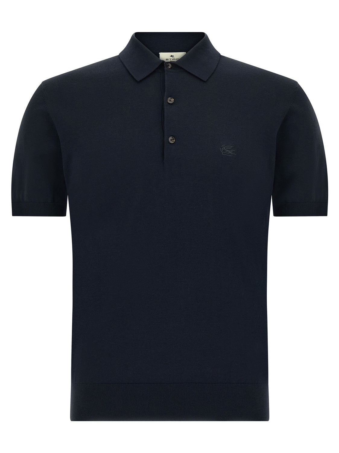 Blue Cotton Polo Shirt