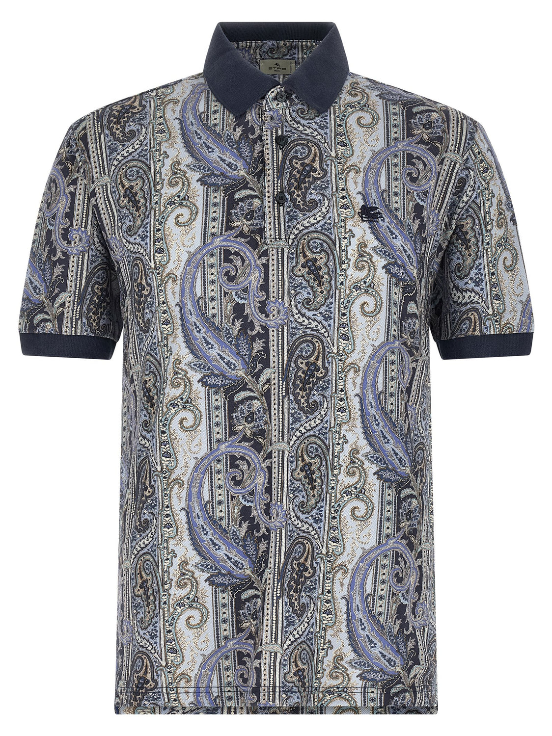 Blue Cotton Polo Shirt