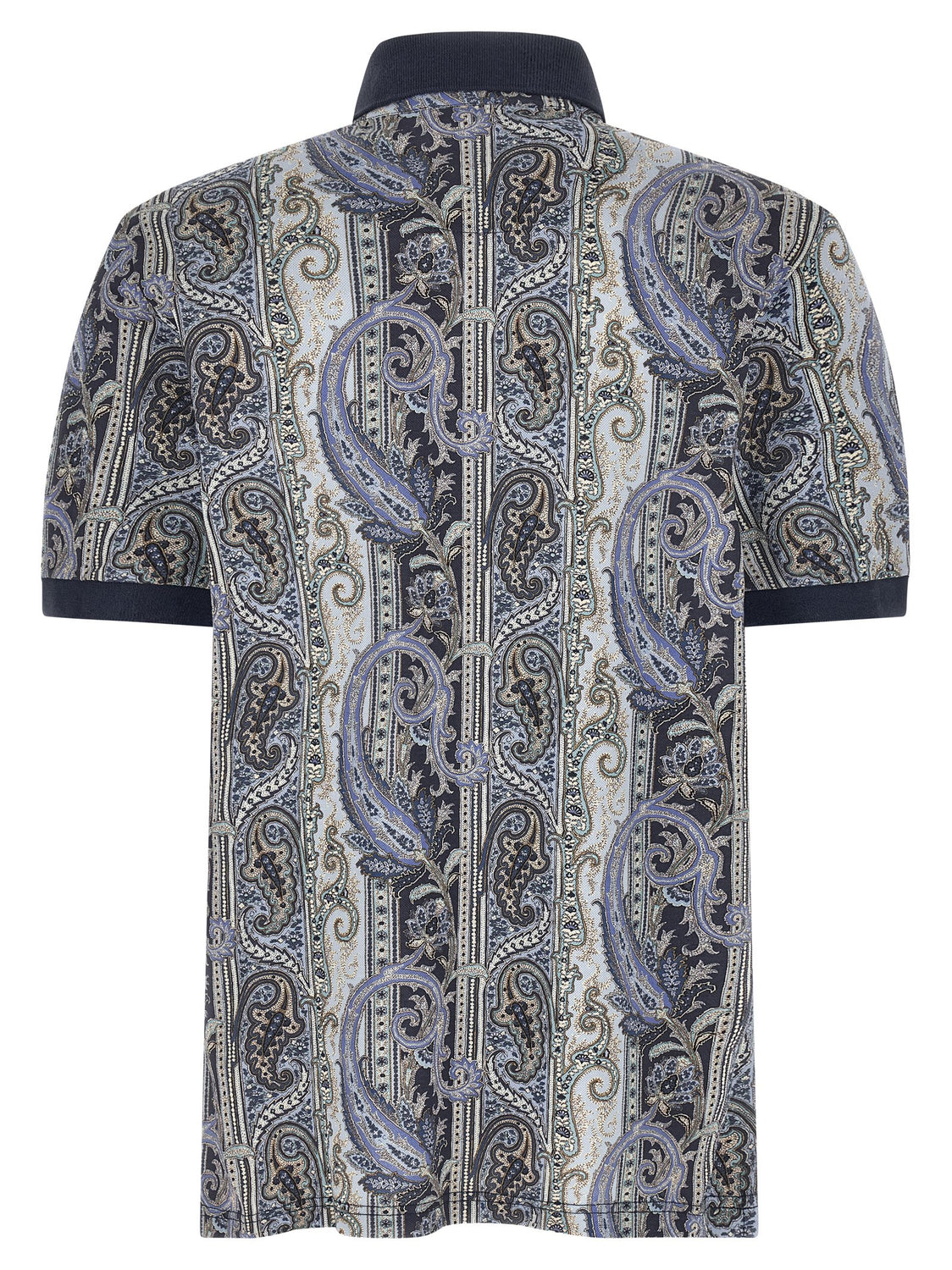 Blue Cotton Polo Shirt
