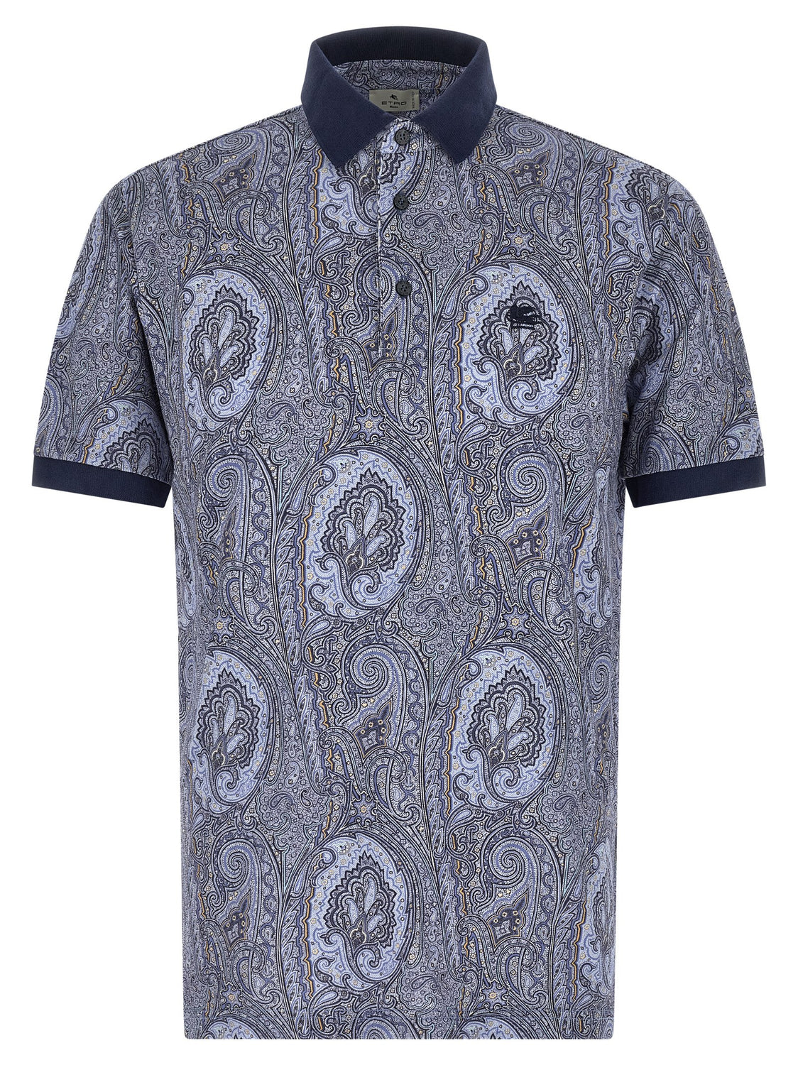 Blue Cotton Polo Shirt