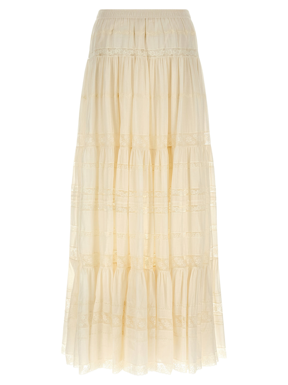 White Cotton Mini Skirt