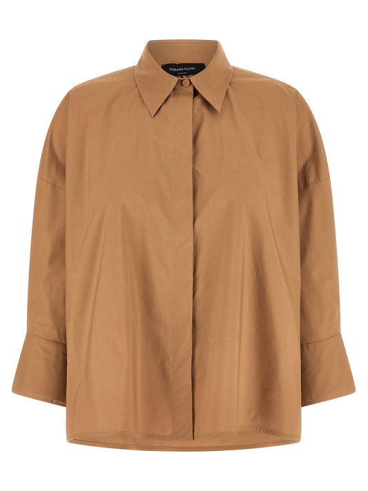 Brown Cotton Blouse