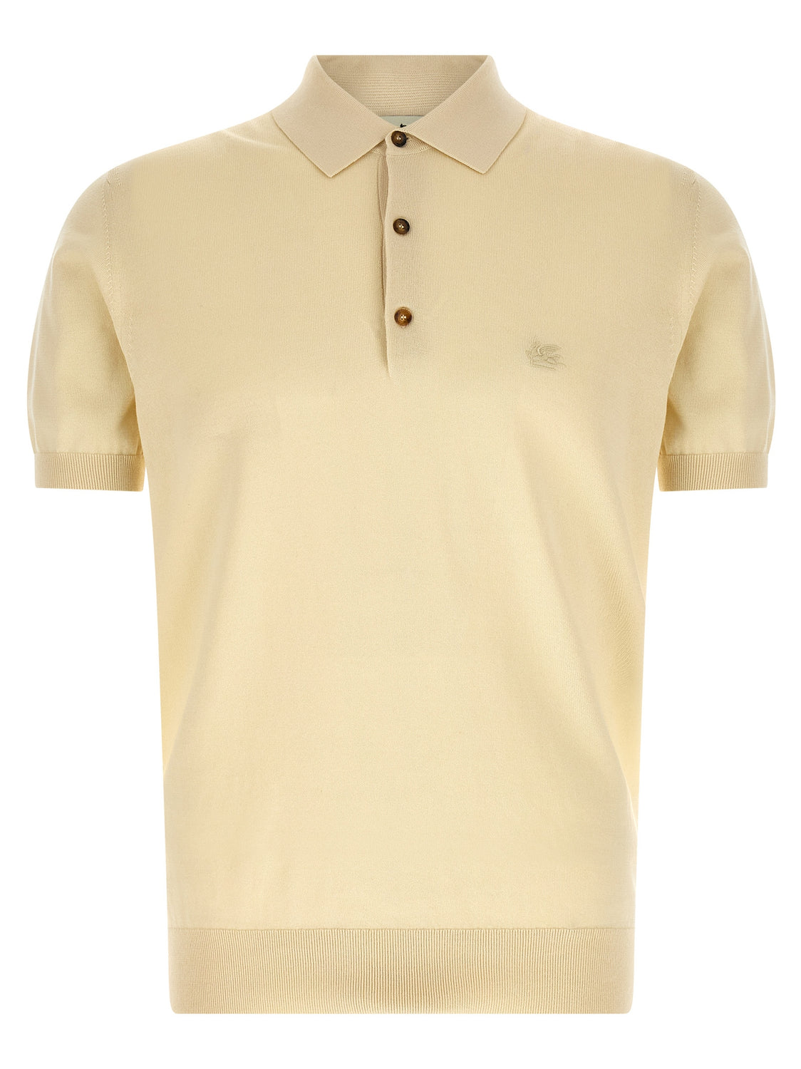 Beige Cotton Polo Shirt