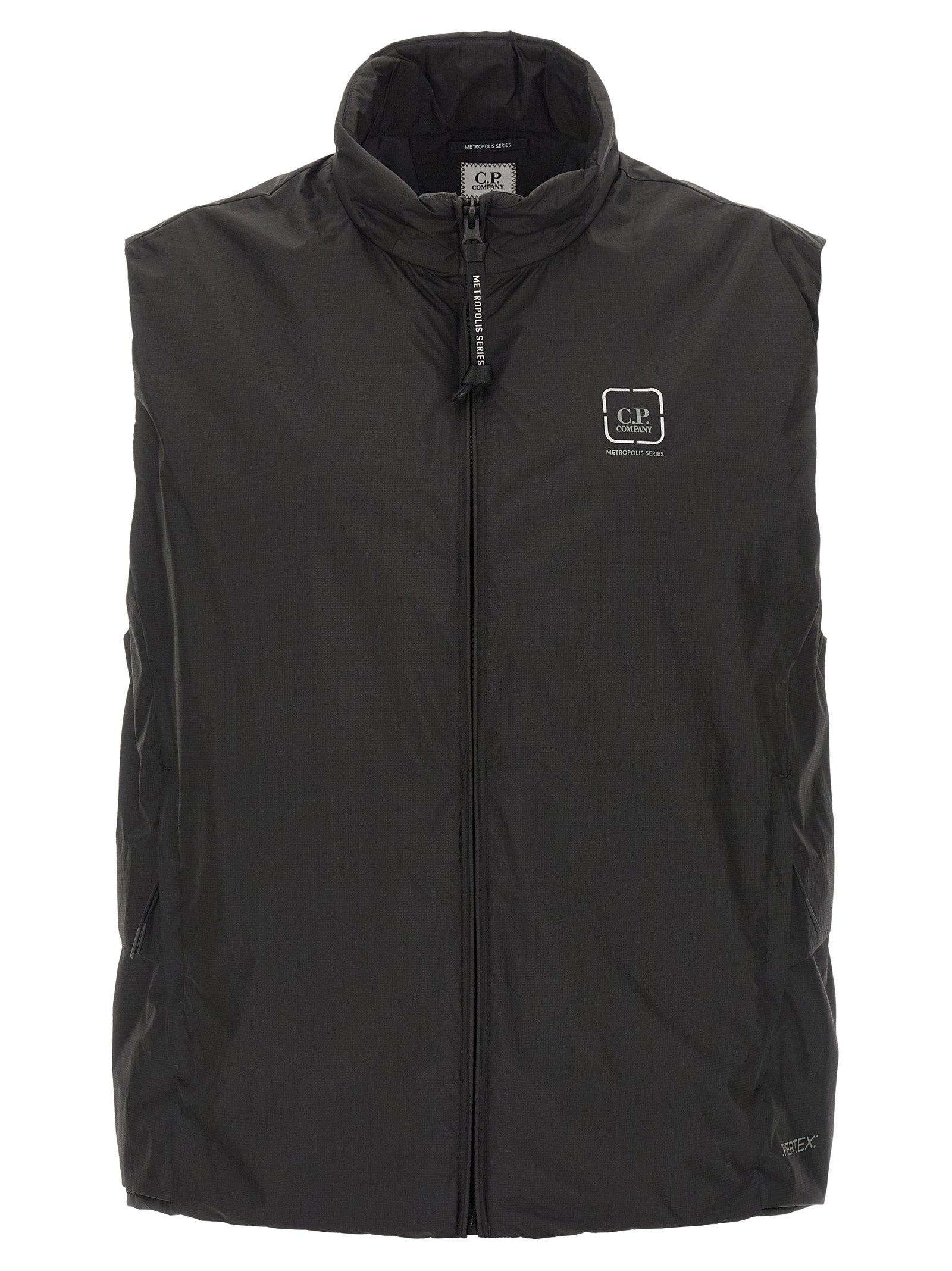 Black Polyamide Sleeveless Jacket