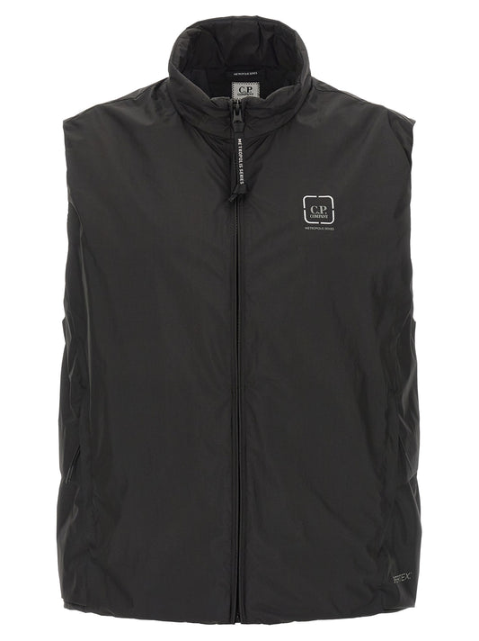 Black Polyamide Sleeveless Jacket