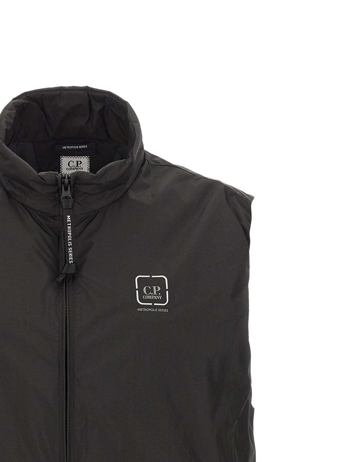 Black Polyamide Sleeveless Jacket