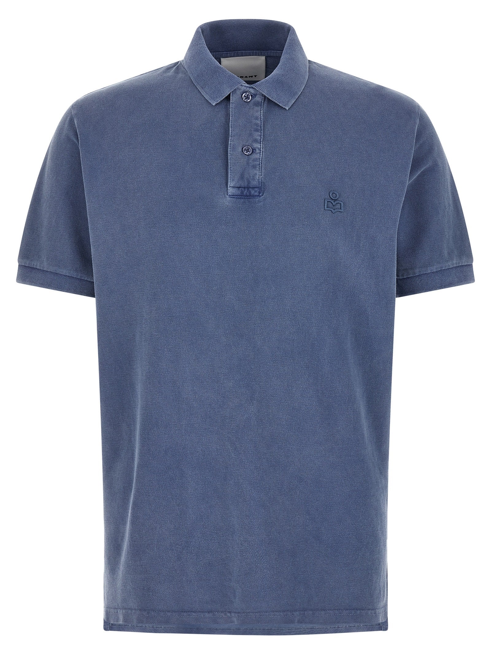 Blue Cotton Polo Shirt