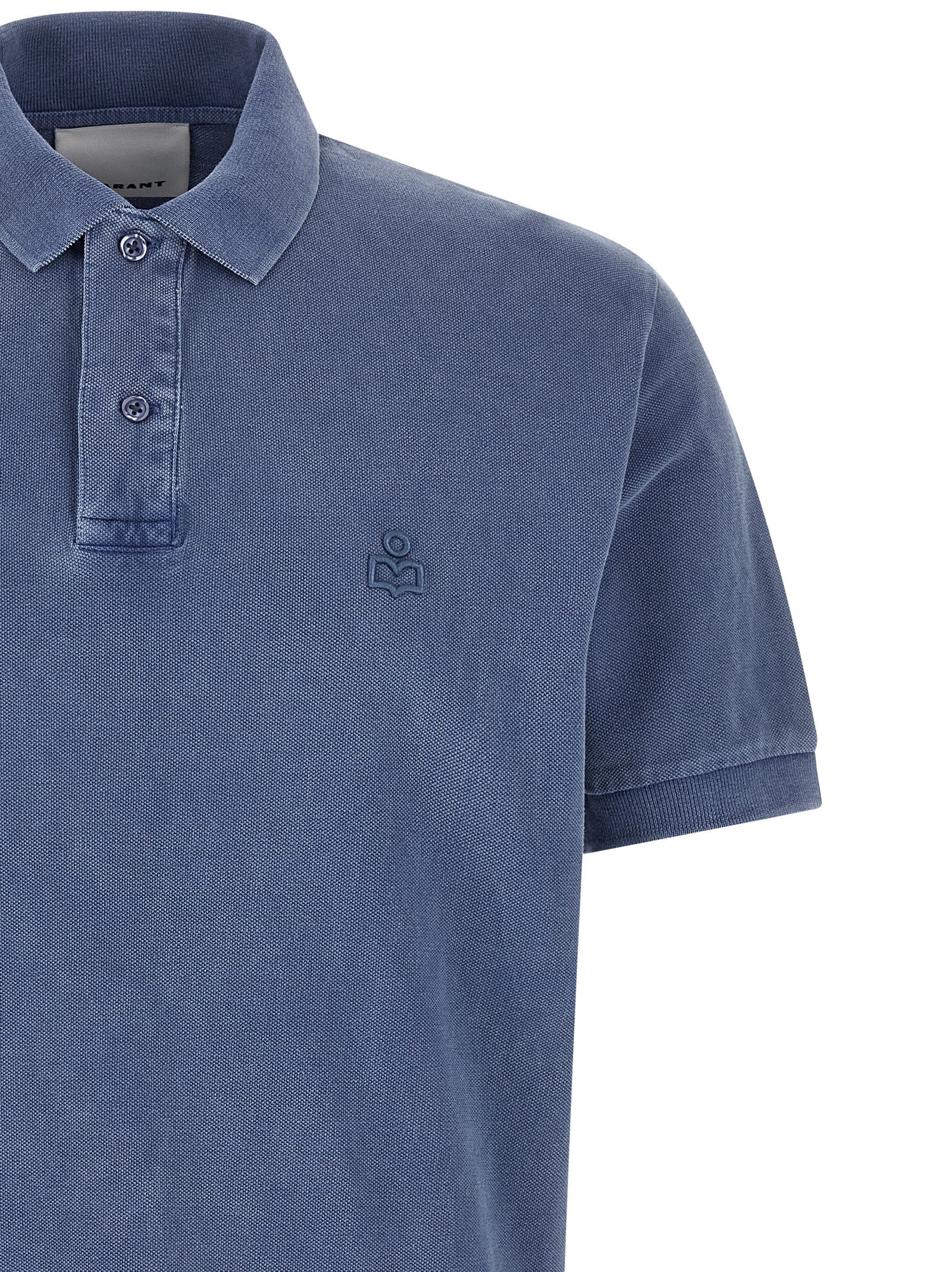 Blue Cotton Polo Shirt