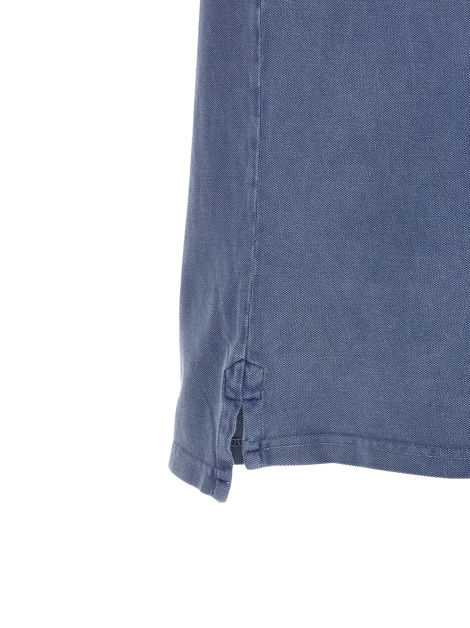 Blue Cotton Polo Shirt