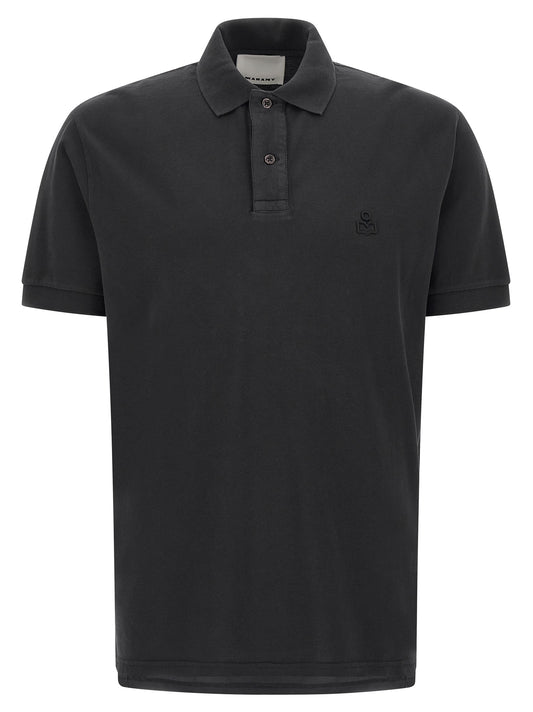 Black Cotton Polo Shirt