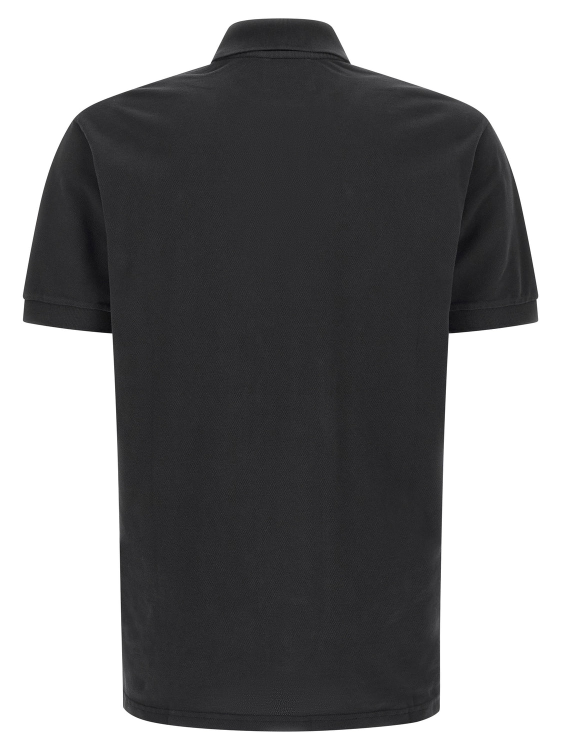 Black Cotton Polo Shirt