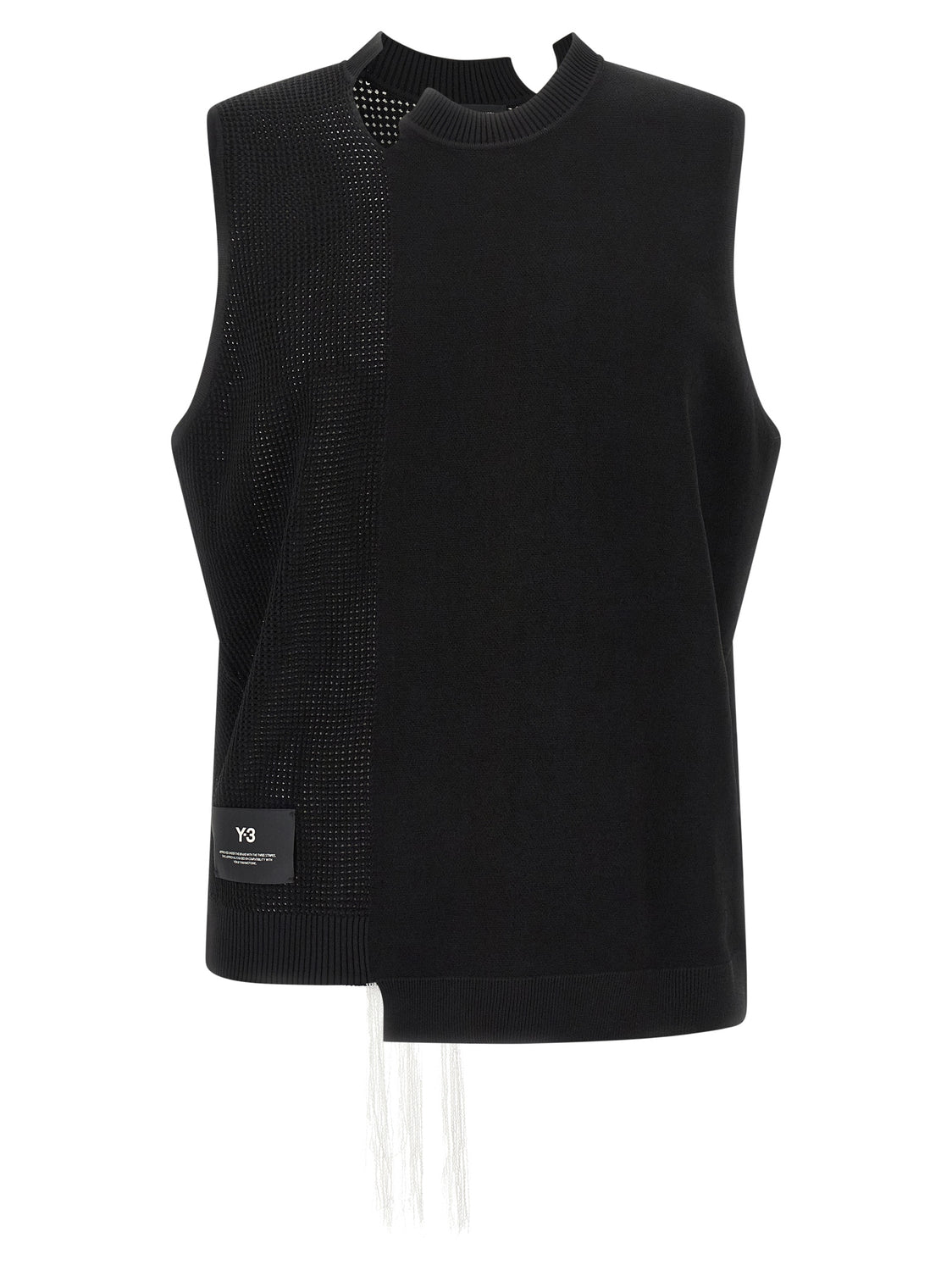 Black Rayon Sleeveless Jacket