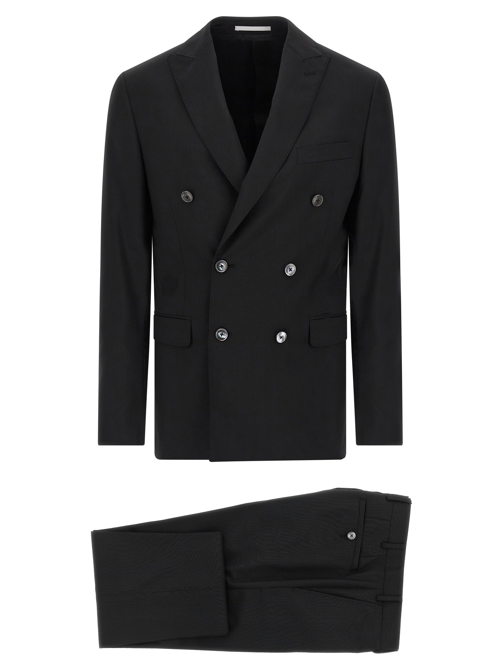 Black Wool Two-Piece Suit