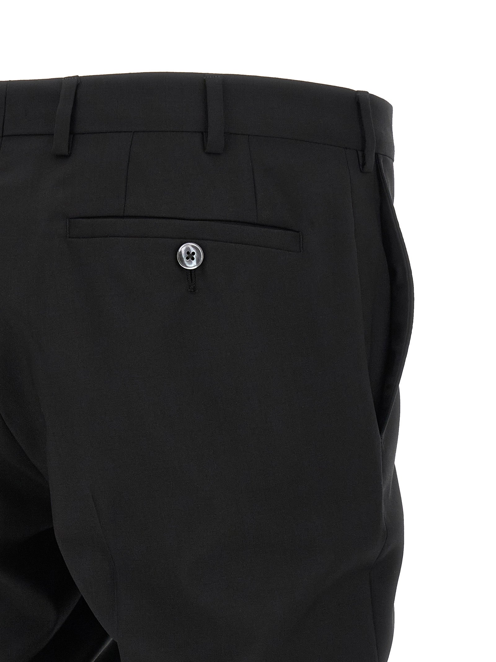Black Wool Two-Piece Suit