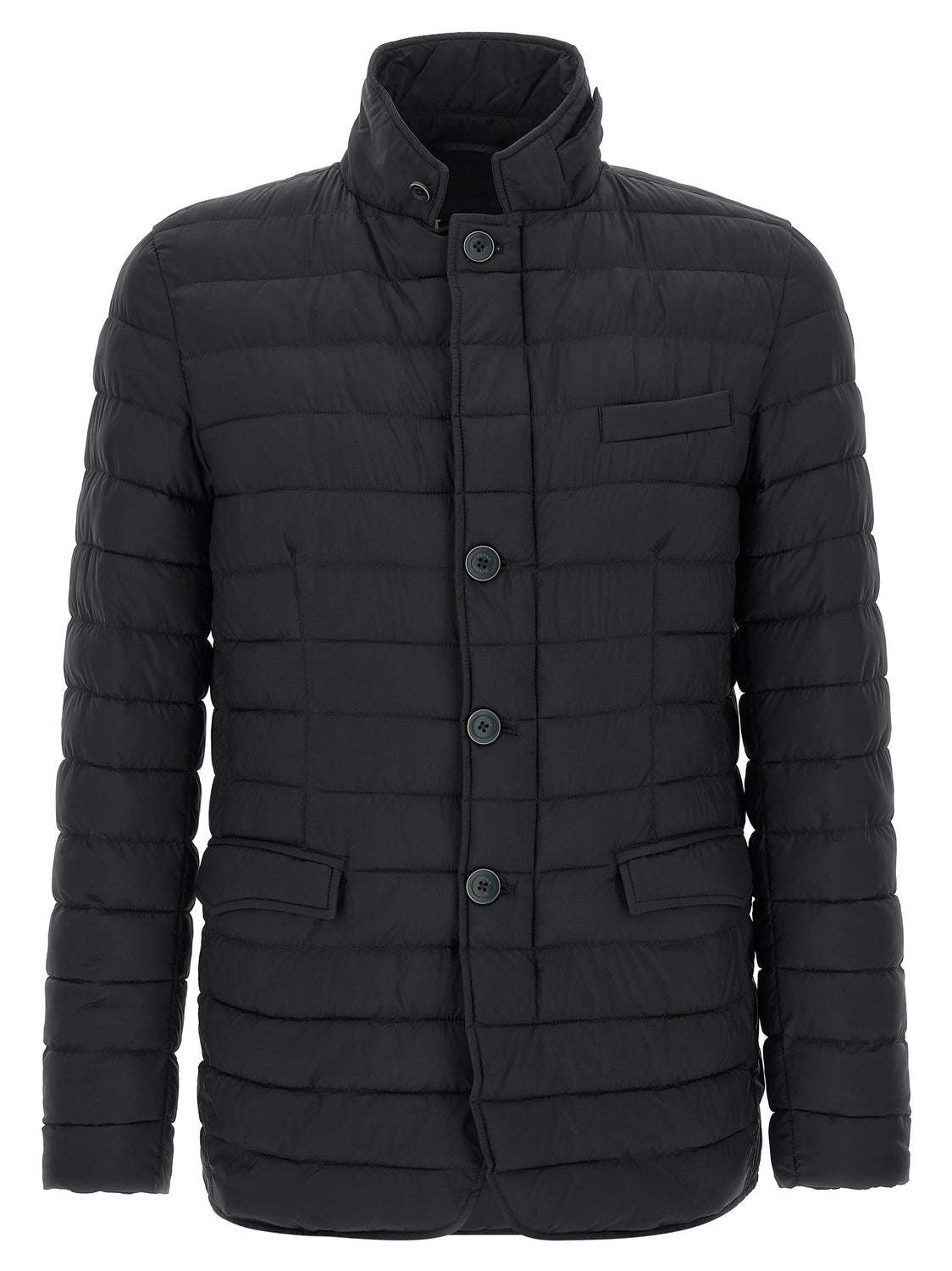 Blue Polyamide Full-Length Jacket