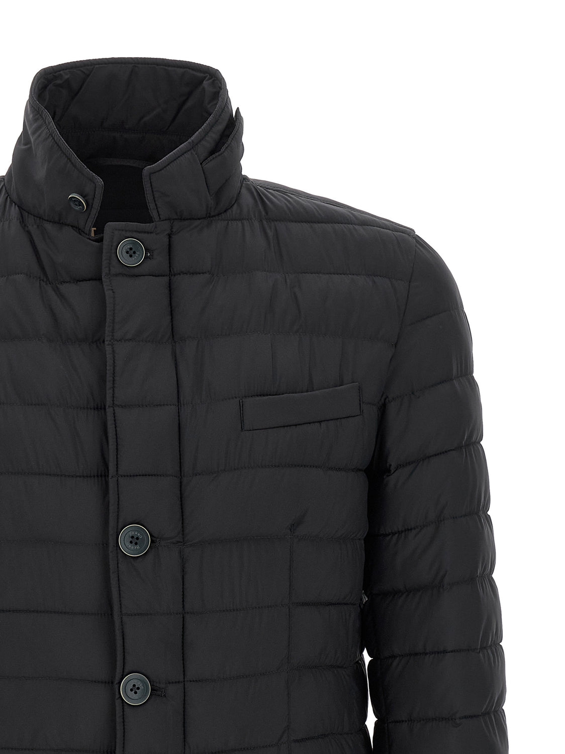 Blue Polyamide Full-Length Jacket