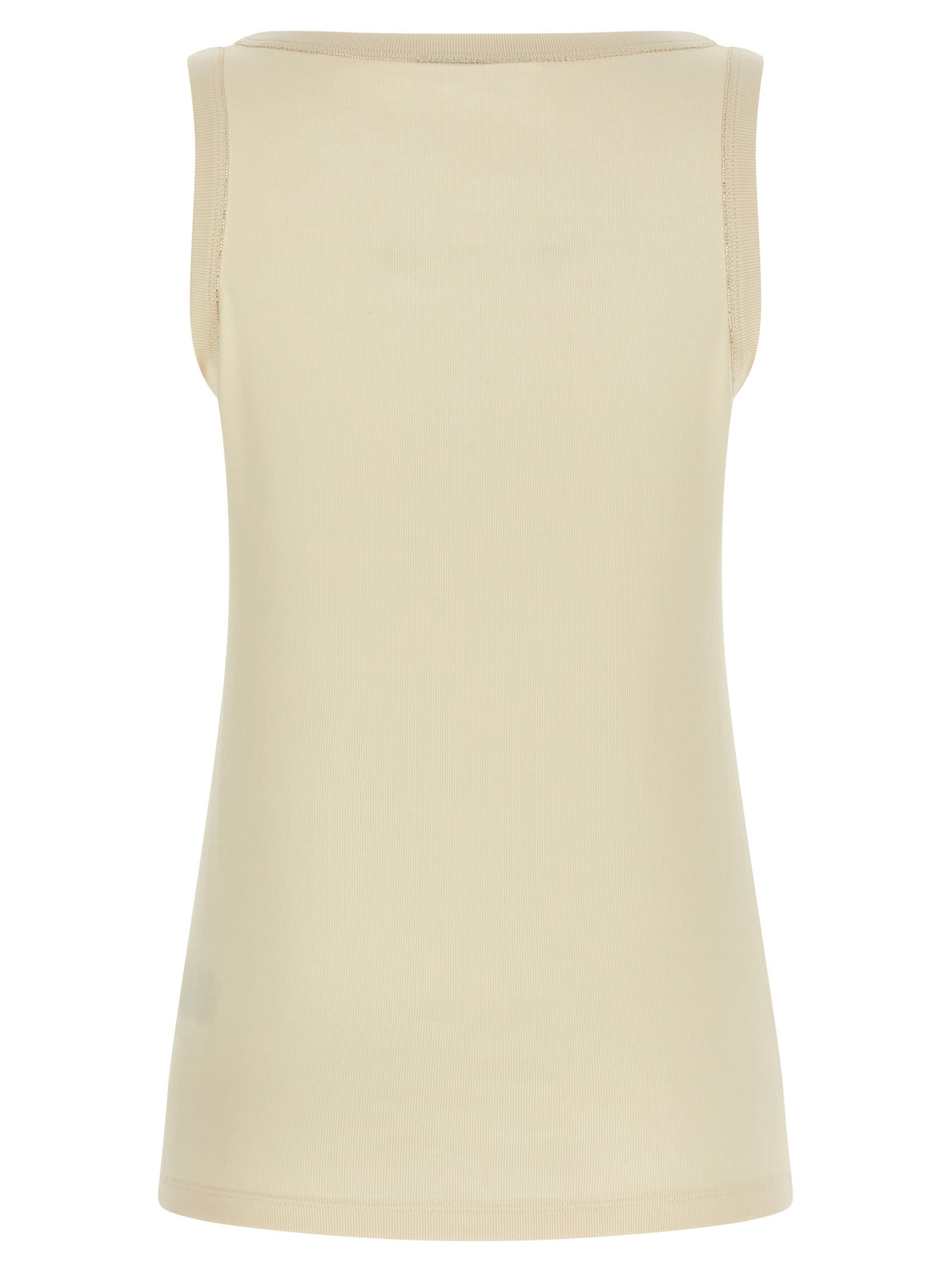 Beige Cotton Tank Tops