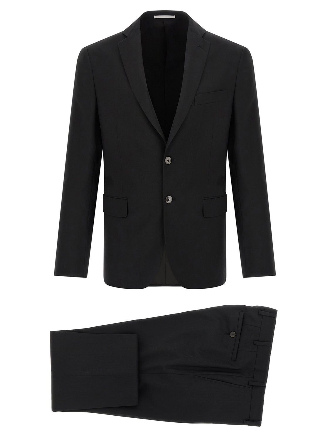 Black Wool Two-Piece Suit