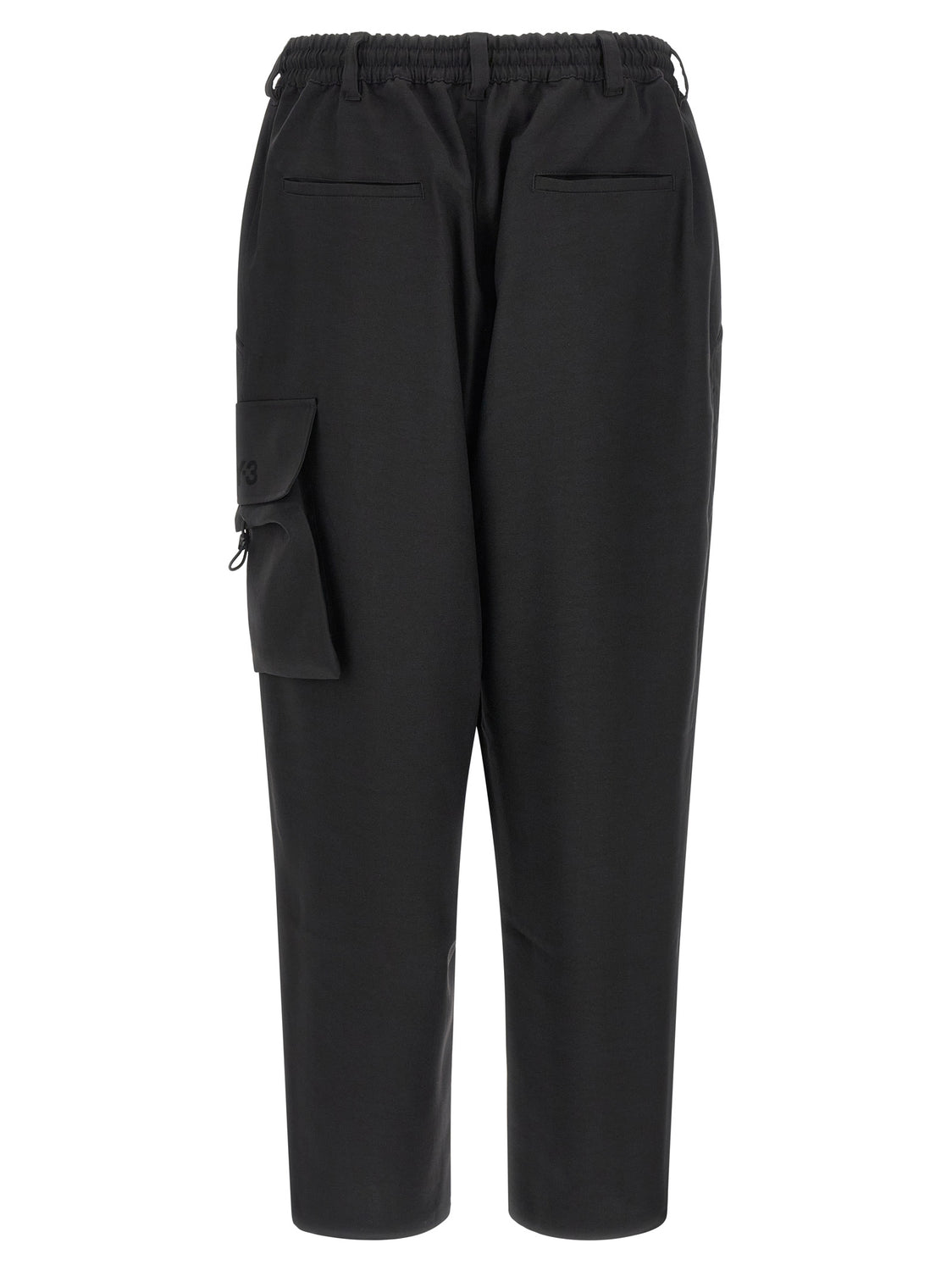 Black Polyester Cargo Pants
