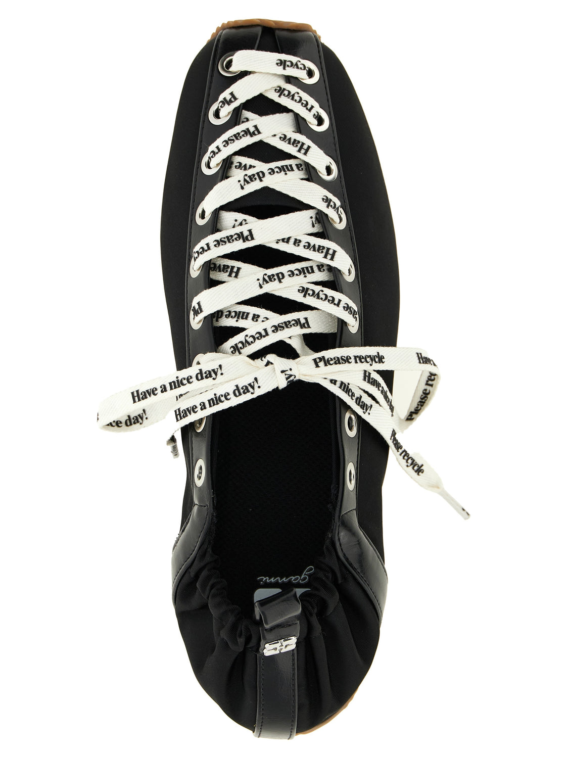 Black Polyamide Ballet Flats