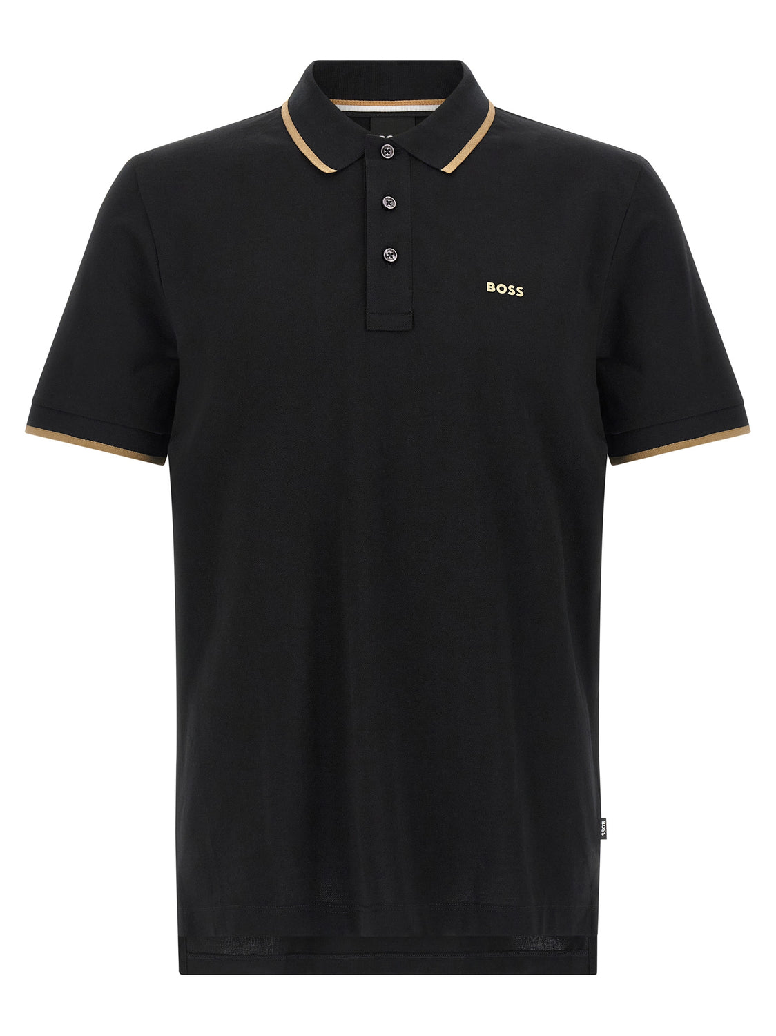 Black Cotton Polo Shirt